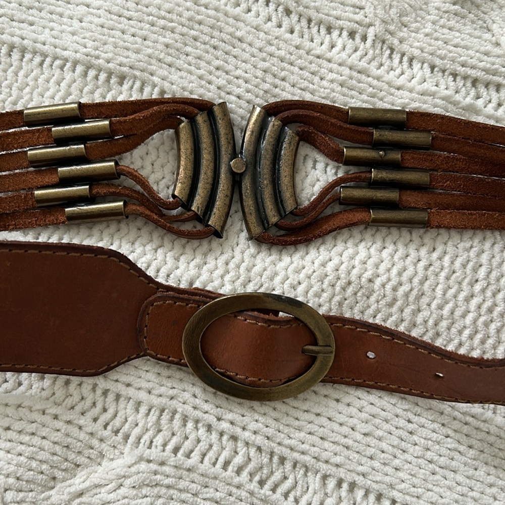 Lucky brand leather belt Boho style size small - Picture 4 of 11